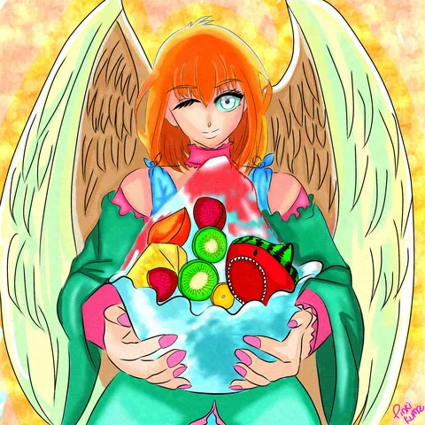 ウインク天使とサメスイカ