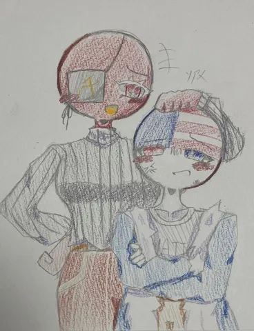 国旗キャラのほのぼのツーショット