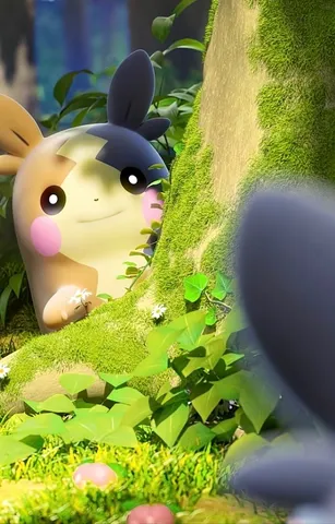 森の奥でこっそり、ピカチュウ?