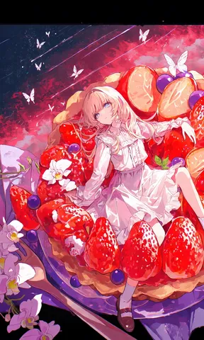 星降る夜の苺タルト