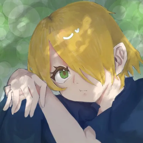 緑の中で見つめる視線