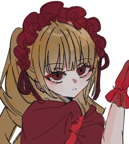 真紅のリボンを纏う少女