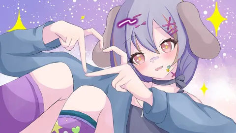 指ハートとキラキラの宇宙