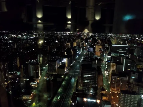眠らない街の夜景