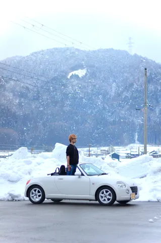 白雪とオープンの静かな瞬間