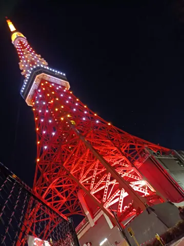 夜空を彩る東京タワー