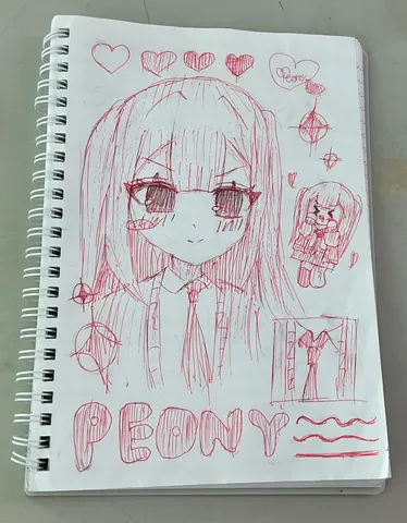 魂がこもった赤インクの落書き