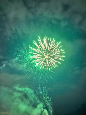緑の光の華