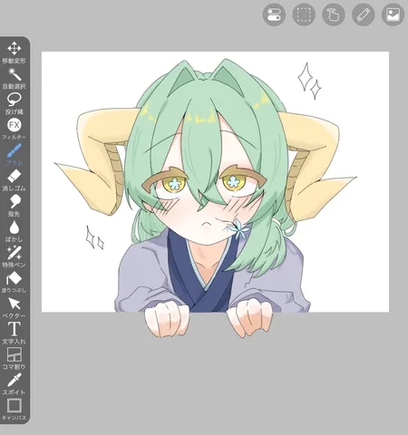 小悪魔な表情と蝶