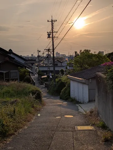 夕焼けいつもの帰り道