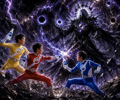 宇宙でヒーロー全員集合