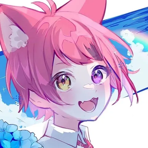 猫耳の君、虹と空