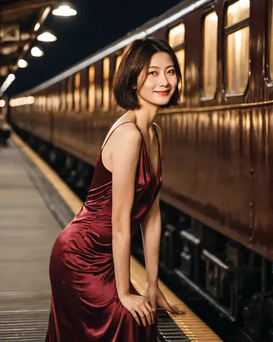 夜汽車のホーム、夢への旅路