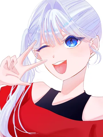 青い瞳とピースの瞬間