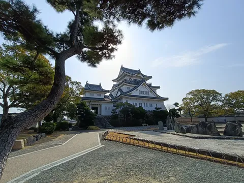 緑陰と白壁のコントラスト