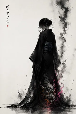 黒衣に宿る鬼の面