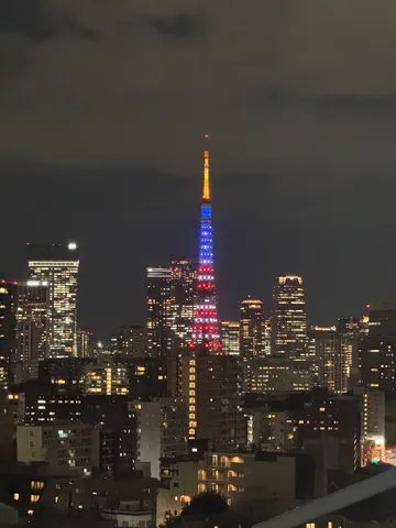 夜景を彩るタワーの灯り
