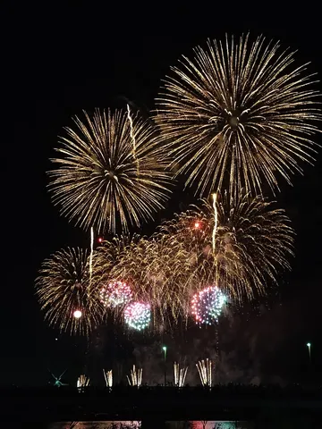 夜空を彩る黄金の光