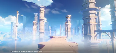 天空にそびえる神殿の柱