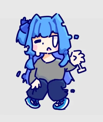 青髪キャラのゆるい日常