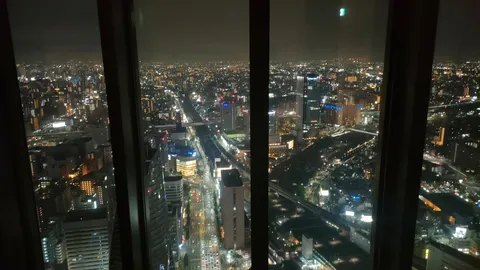 煌めく夜景、光の絨毯