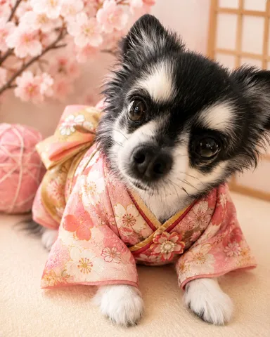 春の装い、小さな旅人