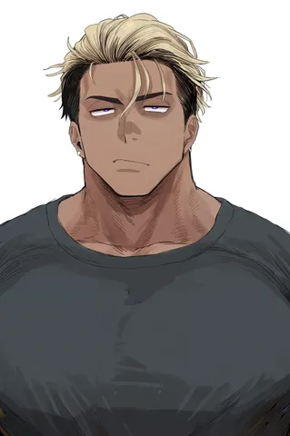 クールな視線、胸元の影