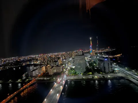 夜景に灯る二つの光
