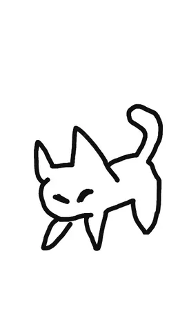 ゆるふわ猫ちゃんの落書き風アート