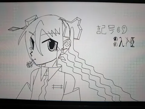 鉛筆で描かれた少女の横顔