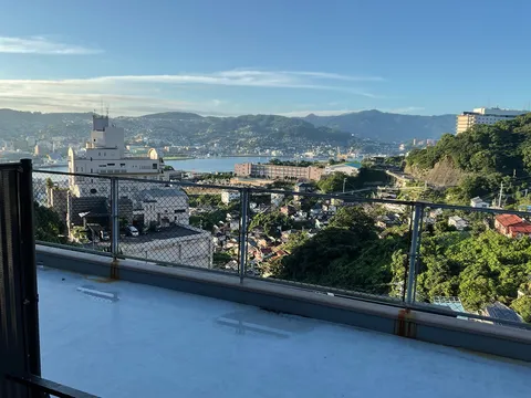 港町を見渡す爽快な眺め