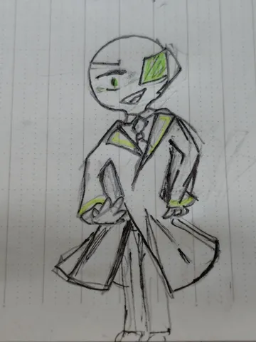 クールなペン画風キャラクター