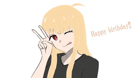 ピースサインとウィンクでハッピーバースデー！