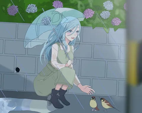 雨宿りの優しい時間
