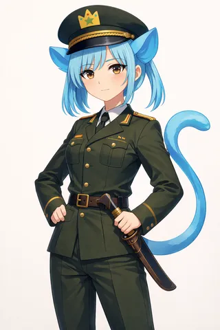 凛々しい軍服姿だけど…しっぽ！