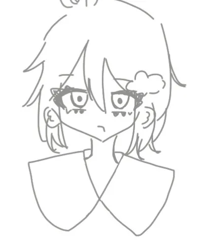 ぼんやりとした感情の線画