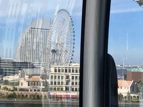 観覧車とビル群の風景