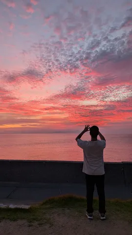 夕焼けを切り取る瞬間