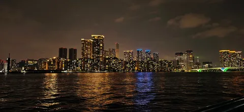 光を映す夜の街
