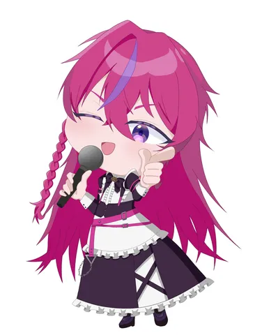 歌声に乗せて指さすアイドル