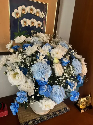 清涼感あふれる青と白のコントラスト
