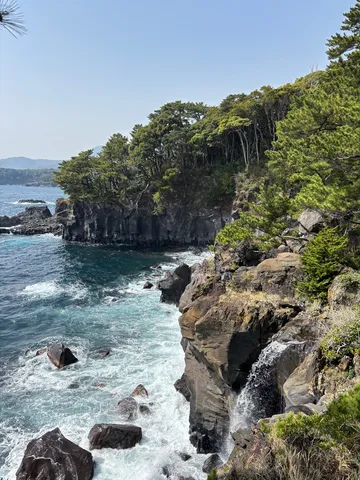 波砕ける緑の断崖