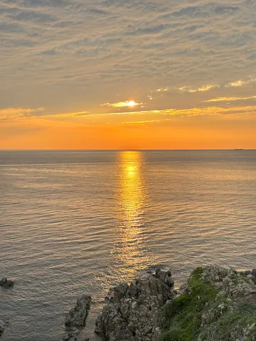 黄金の海に沈む夕日