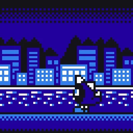 ピクセル都市の夜景