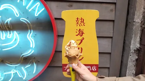 ネオンとソフトクリームの甘い誘惑