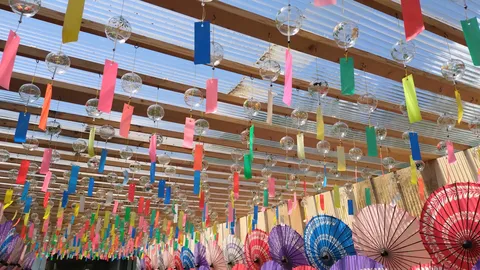 夏の空に揺れる色彩の調べ