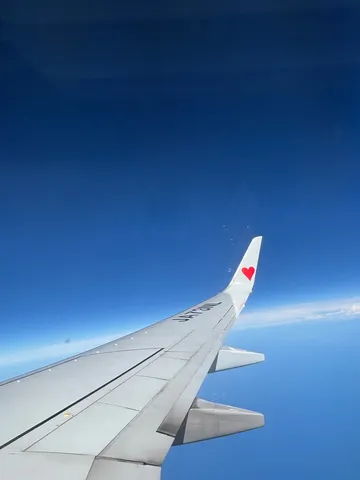ハートがひょっこり空の旅