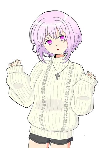 ゆるふわパーマとニットの天使