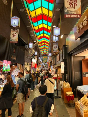 市場を彩る光の道