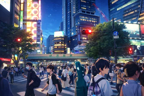 星降る渋谷の交差点
